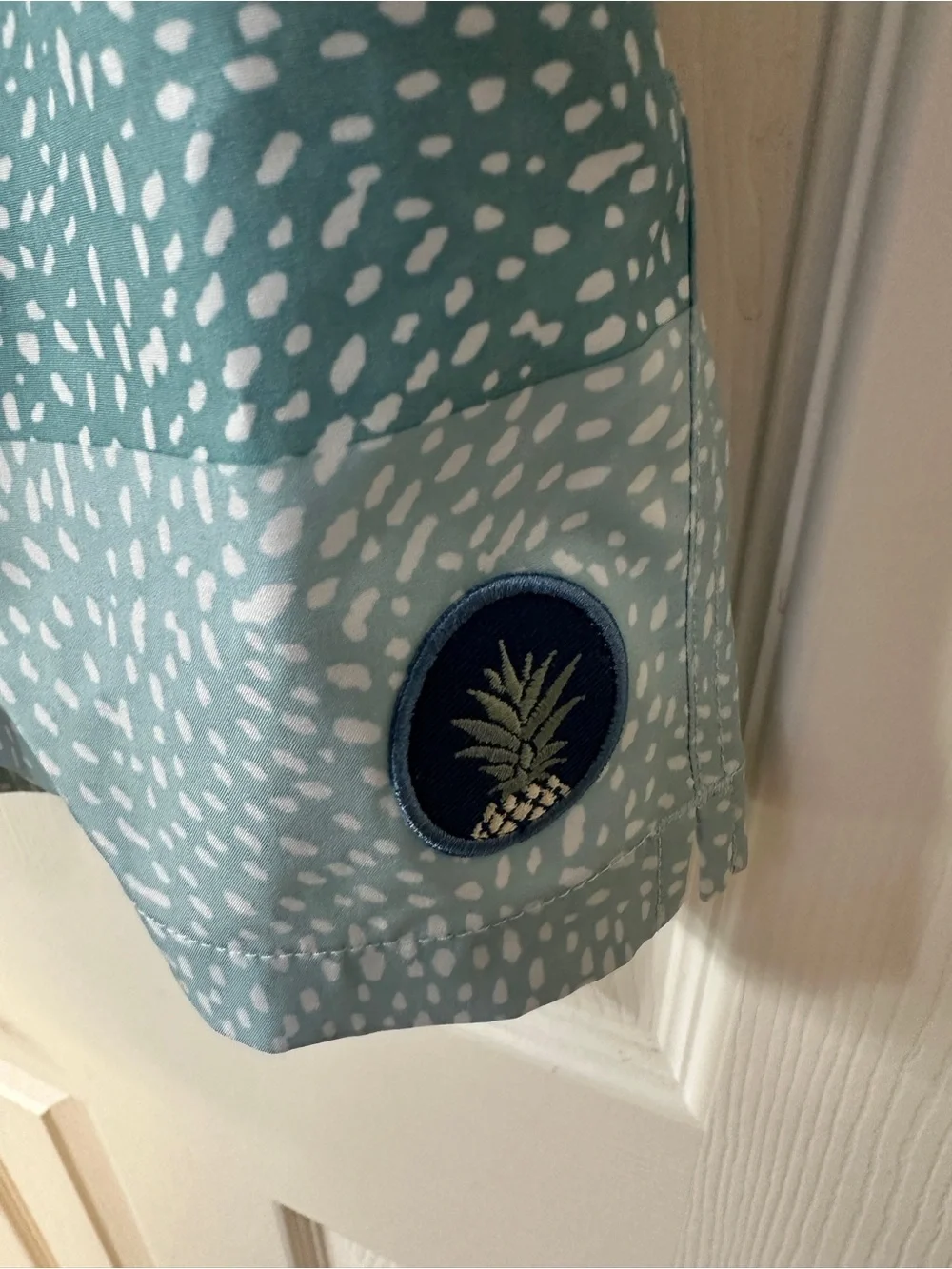 Chubbies Mens Teal Blue Speckled Colorblock Swim Trunks 5.5 Inseam‎ Small